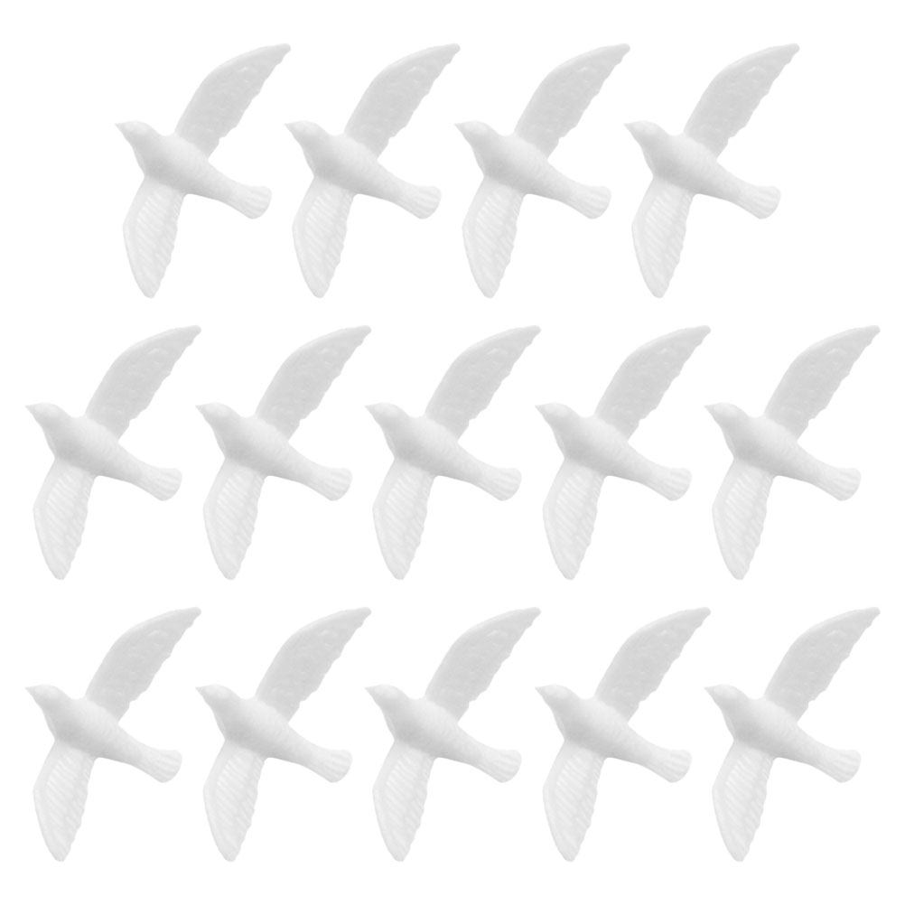 14Pcs Miniature White Dove Res - Crafting Resin ulasan dan harga