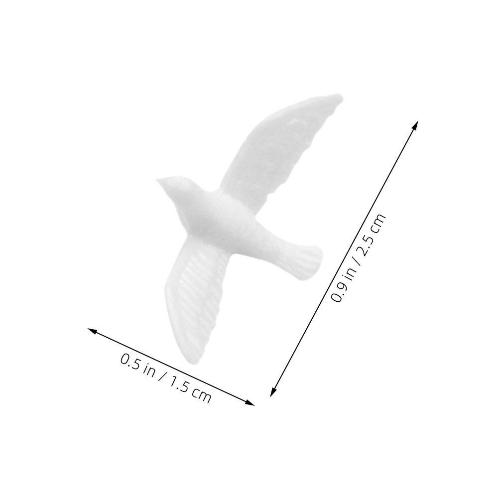 14Pcs Miniature White Dove Res - Crafting Resin ulasan dan harga