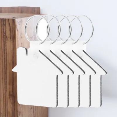 5Pcs Sublimation Keychain Blan - Wood Ring Blank ulasan dan harga