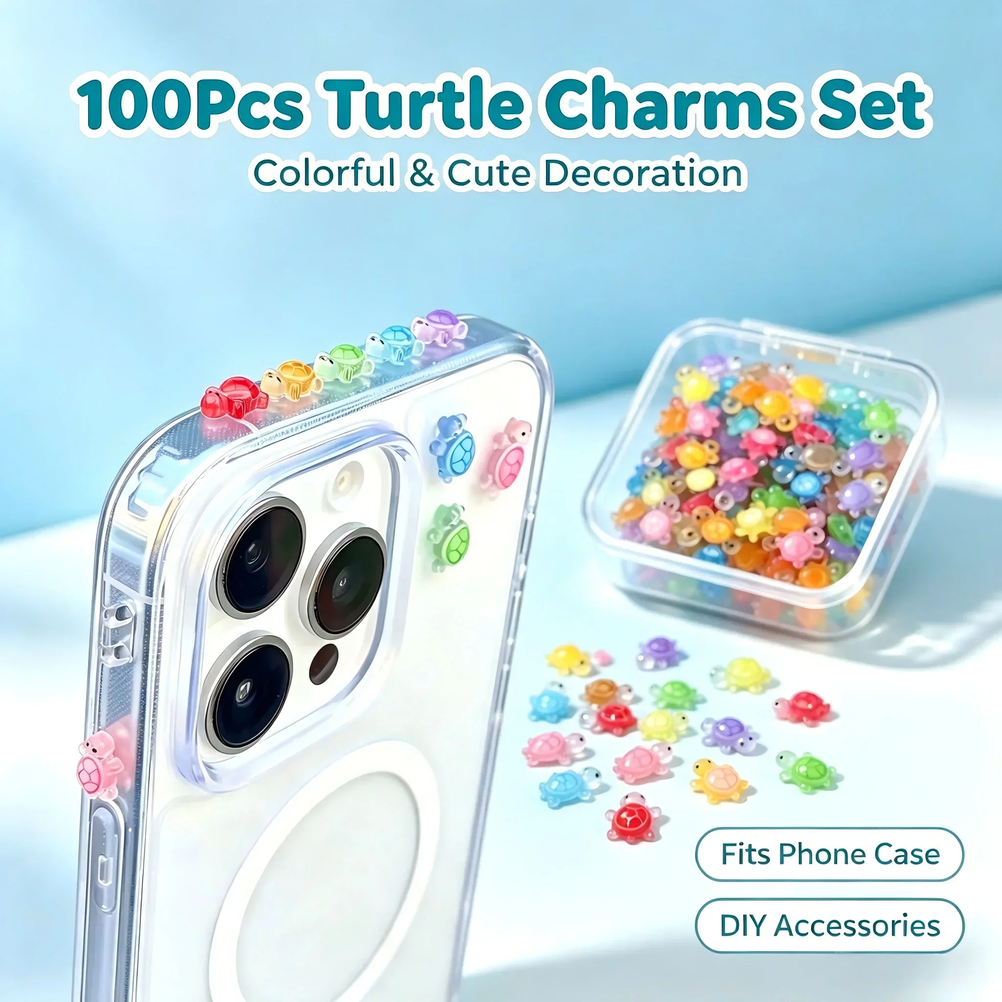 100Pcs/ Lucky Turtle Resin Cha - Crafting Resin ulasan dan harga